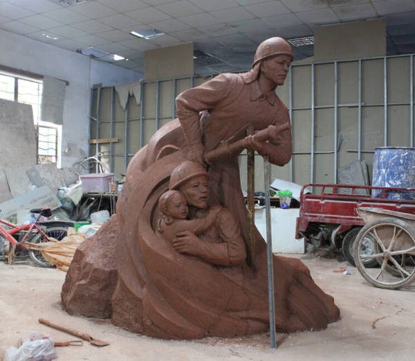 池州消防隊泥塑