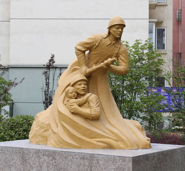 池州消防大(dà)隊雕塑